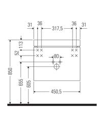 ����� � ������������ Duravit XViu 450�333�460 ����� ������, ����� ������/������� XV4631�B122C