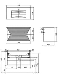 ����� ��� �������� Caprigo MODO-Terza 100 960�566�458 ���������, 2 �����, ���� ����� 35615-SF-027