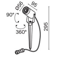 ����������� ���������� Maytoni Scope (�����) O025FL-01B, GU10�1 20�� IP 65, ������