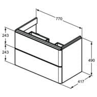 ����� ��� ���������� Ideal Standard ADAPTO 770�417�490 2 �����, ����� ��������� T4301WG