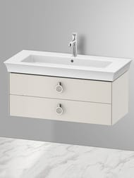 Тумба под раковину Duravit White Tulip 984х458х410 подвесная, 2 ящика, белый сатин WT435203939