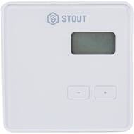 Терморегулятор STOUT R-9b проводной, ЖК-дисплей, белый, STE-0101-009001 — миниатюра 1
