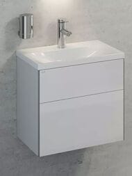 Тумба под раковину Keuco Reflex 496х347х450 подвесная,1 дверца, белый 34090210002
