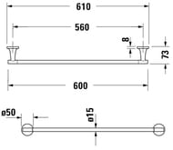 ������������������ DURAVIT Starck T 610 ��, ����: ���� 0099421000