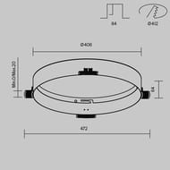 ��������� ��� ������������� ����������� Maytoni Zon (���) DLA032-TRS45-W, IP20, �����