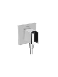 Шланговое подсоединение Hansgrohe FixFit E квадрат, с держателем, хром 26889000
