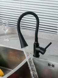 Смеситель для кухни с гибким изливом , FRAP черный, F4044-6