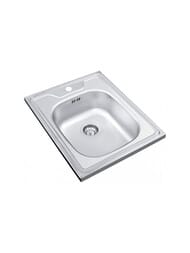 Мойка накладная Ukinox Standart 500х600 матовая нерж. сталь 0,4мм, слив 1 1/2, STD 500.600 ---4C 0C-