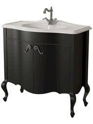 Тумба под раковину Caprigo Бурже 90 nero lucido 910х925х465 2 двери 11024-020