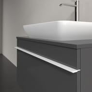 Тумба под раковину Villeroy & Boch VENTICELLO A945 02 FP (757х436х502) 1 ящ., сер.глян., белые ручки