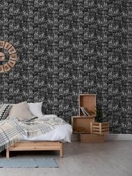Обои флизелиновые Hygge V Nature Hg39 011 (1,00х10,05) листья, черные (рул.)
