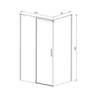 Душевой уголок Vincea Dice 1200x2000x900 VSR-4D9012CLGM прямоугольная вороненая сталь — миниатюра 3