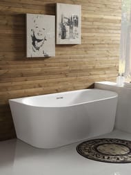 Ванна акриловая BelBagno BB108-170-80 (1700x800x560) полукруглая, пристенная, белая — миниатюра 3