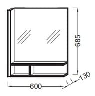 ������� Jacob Delafon TERRACE (600�130�685) EB1180G-NF �������, ��������� �����