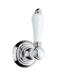 Внешняя часть Nicolazzi Termostatico запорного вентиля 3/4", ручка P.M.Blanc, хром 4912CR78