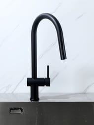 Смеситель для кухни с выдвижной лейкой , FRAP черный, F60807-6