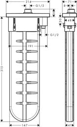 Hansgrohe sBox ������� ����� � ������������� ��������, ������ �� ���� �����, ���� ������ 28010140