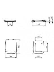 Сиденье и крышка Ideal Standard VENTUNO стандарт T663701