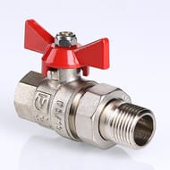 Кран с американкой 1 1/4"ВН VALTEC BASE красная бабочка VT.227.N.07 — изображение 2