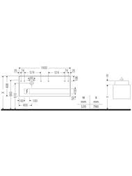 ����� ��� �������� Duravit White Tulip WT4864LH5360000 1600�408�550��, 2 �����, ���� ������ ����