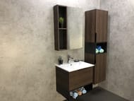 Тумба COMFORTY Франкфурт-60 (600х540х460) подвесная, с раков., дуб шоколадно-коричневый 00004150530