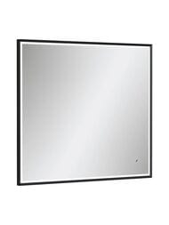 Зеркало Континент Lago (800х700) с LED подсветкой 5000K и сенсорным выключателем, черный
