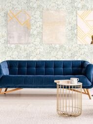 Обои виниловые на флизелине Grandeco Flora (1,06х10,05) листья, серые R118115 (рул.)