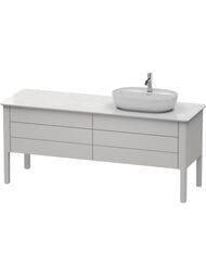 Тумба под раковину справа Duravit Luv 1733х743х570 4 ящика, нордический белый лак LU9568R3939