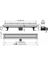 ������� ����� Alcaplast Fit and Go APZ23-DOUBLE9-850 ���������� L=850��, �����, ������������ �������