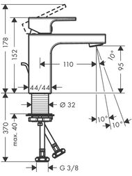 Смеситель для умывальника Hansgrohe Vernis Shape 71561000 однорычажный, фиксир. излив, д/к, хром — миниатюра 7