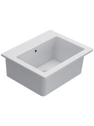 Раковина Globo Forty3 (600x500х250) перелив, 1 отверстие под смеситель, белый FO063.BI*1