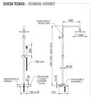 Душевая система термостатическая с изливом Remer EQ34A7SDSD20, хром — миниатюра 2