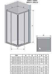 Стенка душевого уголка RAVAK SUPERNOVA SRV2-90 S (870-890x1950) раздвижная, стекло, сатин+Grape