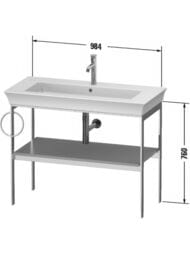 ������� ��� �������� Duravit White Tulip WT4544L8585 984�450�760 ���������, �����, �������������