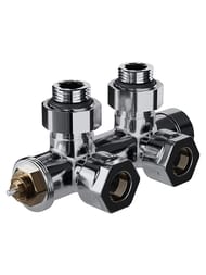Узел нижнего подключения термостатический угловой Royal Thermo Design Pro 15мм М30х1,5, хром RANPU11215CH