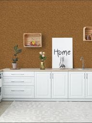 Обои виниловые на флизелине Grandeco Flora R114024 (1,06х10,05) штукатурка, коричневые (рул.)