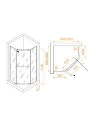 ������� ������ RGW Passage PA-081 (900�900�1950) ��������, ������ 6�� ����������/���� 35088199-11