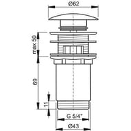 ���� ��� ����������� RAVAK ������� CLICK-CLACK, G 1 1/4" (������ ������) ������� ������ X01748