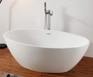 Ванна акриловая Abber (1750х1000) отдельностоящая, слив-перелив, белая AB9249