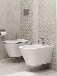 Биде KERAMA MARAZZI PLAZA Modern подвесное, 350х532х290, белый глянцевый PLM.bidet.02 — изображение 3