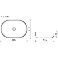 �������� ��������� Ceramicanova Element 600�415�135 ��������, ��� ��������, �������� ������� CN6047MH