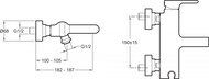 Уценка!Смеситель Jacob Delafon SINGULIER для ванны/душа, настенный, однорычажный E10867-CP хром