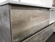 Тумба COMFORTY Турин-90L (905х495х470) подвесная, с раковиной, дуб бежевый 00004137135