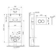 Инсталляция AM.PM MasterFit с механической клавишей ProC L черный матовый I012710.0138