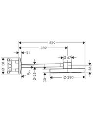 ������� ��� Axor One 280 2jet 48492000 280��, � ��������� ����������, 2 ������, ����: ����