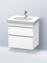 Тумба под раковину Duravit DuraStyle (600х610х453) подвесная, 2 ящика, белый матовый DS648301818
