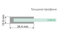 Шторка на ванну WasserKraft Leine 800х1400 35P01-80 распашная, стекло прозрачное/хром