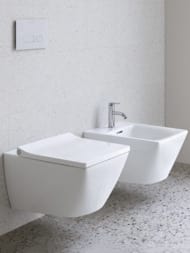Унитаз подвесной Duravit Viu 370х570х400 безободковый, HygieneGlaze, цвет: белый 2511092000