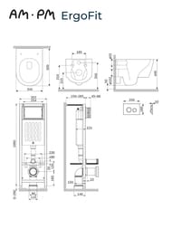 �������� ����������� AM.PM ErgoFit ������� L ���� + ������ Damixa Jupiter �����, ������� ��������� IS110151.DX77C1700