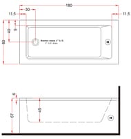 Ванна Gruppo Treesse Dream 180 V838F 1800x800x670 CrystalTech, г/м AWC+хромо, фронт.+ пр. панели